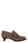 Loewe Terra Suede Kitten-heel Penny Loafers In Green