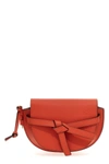 Loewe Mini Gate Dual Bag In Soft Calfskin And Jacquard In Orange