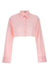 Loewe Cropped Shirt In Cotton In Pink