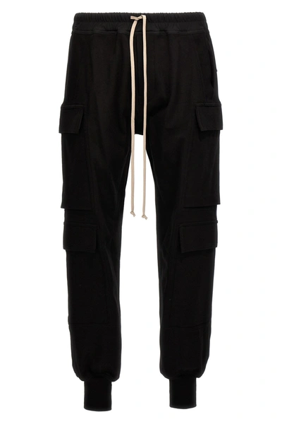 Rick Owens Mastodon Megacargo Drawstring Pants In Black