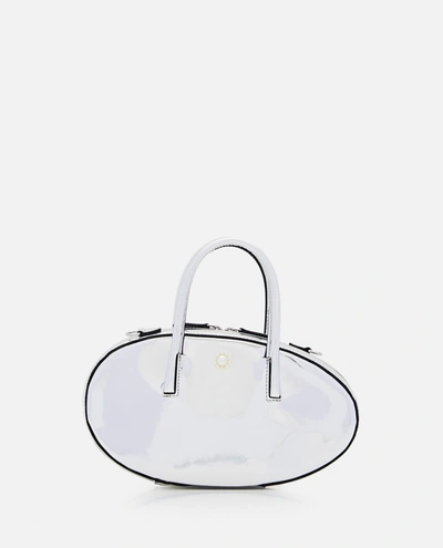 Simone Rocha Egg Mirrored Leather Tote Bag In Silver