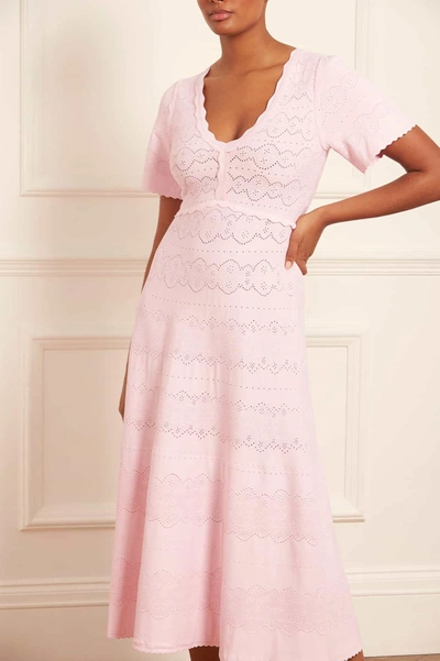Needle & Thread Lace Knit Gown In Pink