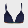 Paul Smith Women Bikini Top Sig Tape In Navy
