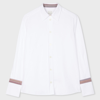 Paul Smith Collared Cotton Shirt With Long Sleeves In White