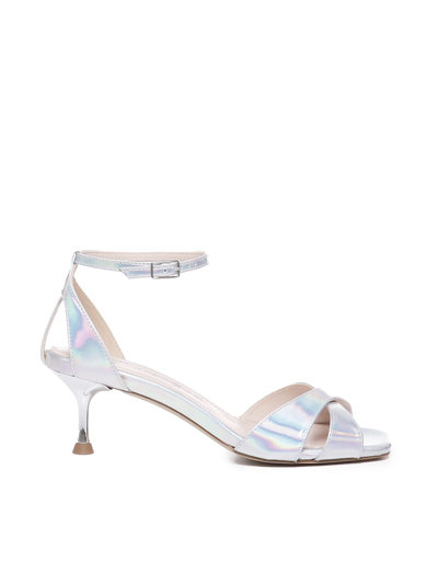 Alchimia Heeled And Strappy Sandals In Silver