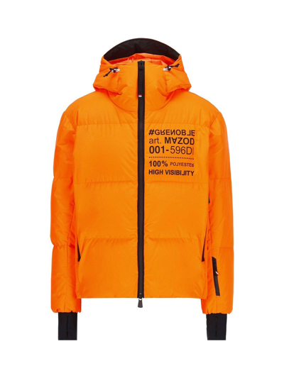 Moncler Mazod Logo羽绒滑雪夹克 In Orange