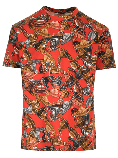 Vivienne Westwood Cotton Orb Print T-shirt In Red