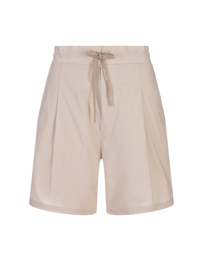 A Paper Kid Sand Shorts With Pinces And Logo Label In Brown