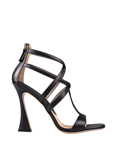 Ermanno Scervino Black Woven Sandals