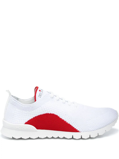 Kiton Fit Knitted Sneakers In White