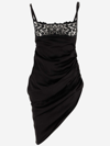 Jacquemus La Saudade Brodée Stretch Viscose Mini Dress In Black