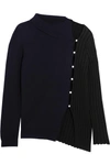 JACQUEMUS ASYMMETRIC RIBBED WOOL SWEATER