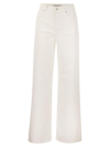 WEEKEND MAX MARA LOGO PATCH CROPPED JEANS