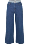RED VALENTINO CROPPED HIGH-RISE WIDE-LEG JEANS
