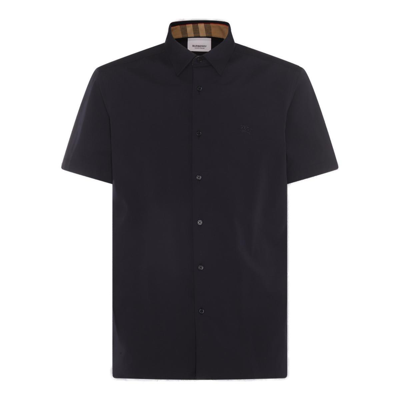 Burberry Short Sleeved Buttoned Shirt In Grey