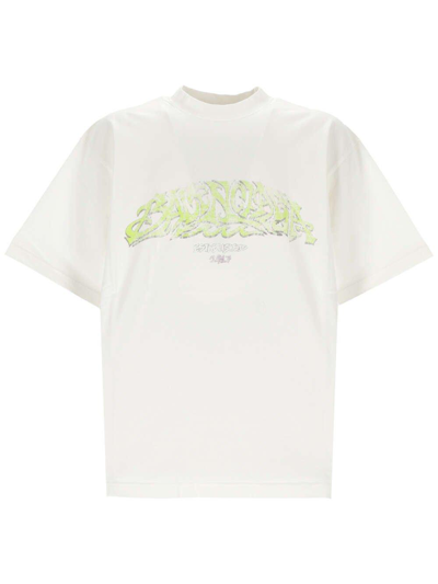 Balenciaga Logo Printed Crewneck T-shirt In White