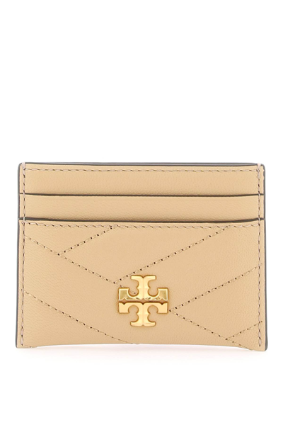 Tory Burch Kira Chevron Cardholder In Desert Dune (beige)