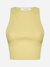 Max Mara Turku Viscose-blend Knit Top In Yellow