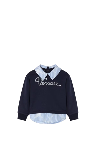 Versace Kids' Sweatshirt In Blue