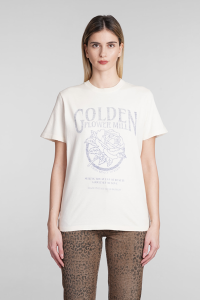 Golden Goose T-shirt In Beige Cotton