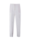 Emporio Armani Darted High-waist Trousers In White