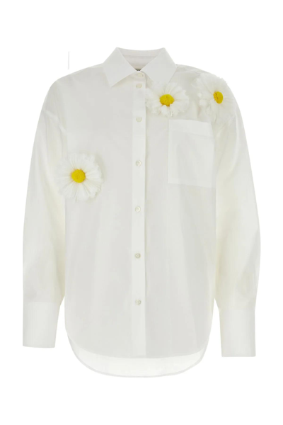 Msgm White Poplin Shirt