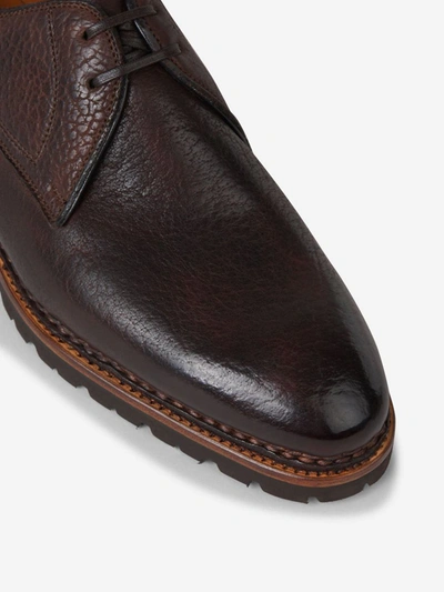 Bontoni Men's Quasimodo Leather Derby Shoes In Medium Chocolate