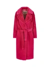 Herno Vegan Fur Coat In Pink