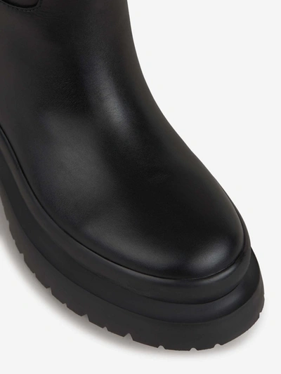 Valentino Garavani Roman Stud Leather Boots In Black