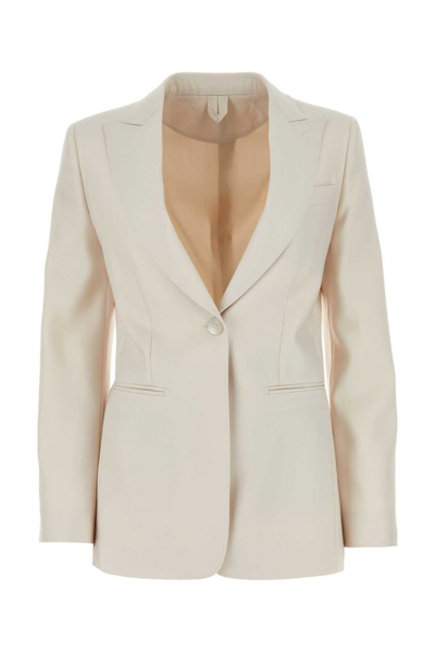 Max Mara Buttoned Blazer In White