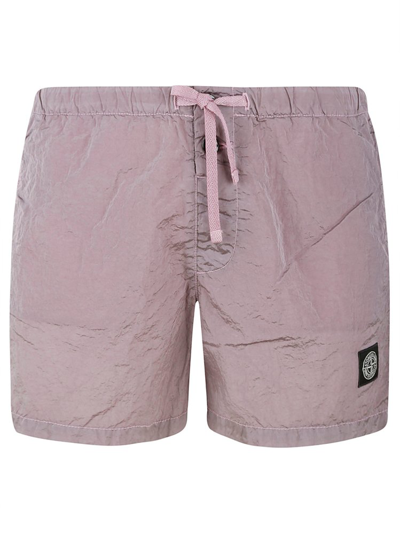 Stone Island Logo Patch Mid In Pink