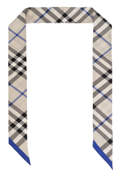 Burberry House Check Contrasted Trim Scarf In Multi