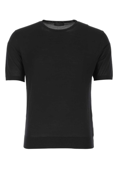 Prada Knitted Slim Fit T In Black