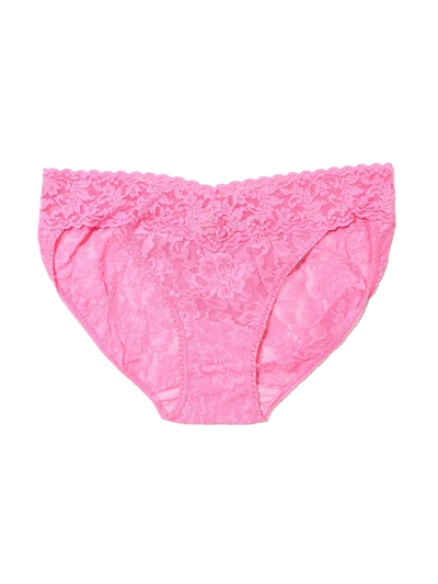 Hanky Panky Signature Lace V-kini In Pink