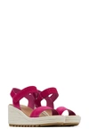 Sorel Cameron Wedge Espadrille Sandal In Fuchsia Fizz/ Gum 17