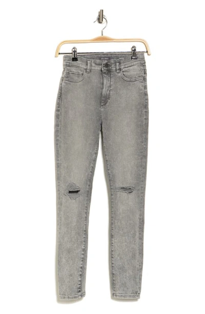 Dl1961 Farrow Instasculpt High Waist Ripped Ankle Skinny Jeans In Chalk Distressed