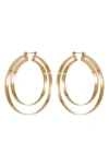 VINCE CAMUTO CLEARLY DISCO DOUBLE HOOP EARRINGS