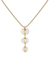VINCE CAMUTO CLEARLY DISCO LINEAR PENDANT NECKLACE