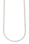 Sterling Forever Bentley Chain Necklace In Silver