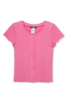 TRUCE TRUCE KIDS' TEXTURED BUTTON ACCENT TOP