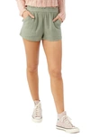 O'neill Carlie Cotton Double Gauze Shorts In Lily Pad