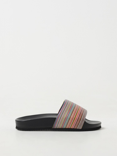 Paul Smith Slide Sandal With Logo In Multicolor