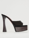 Amina Muaddi Dalida Patent Leather Platform Mules In Black