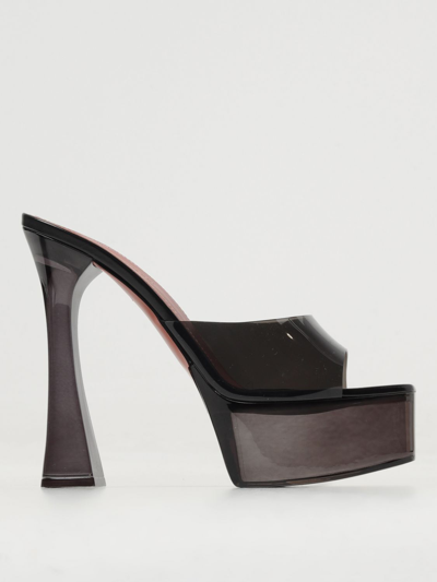 Amina Muaddi Dalida Pvc Platform Sandals In Black