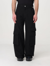 GCDS trousers GCDS MEN colour BLACK,F25578002