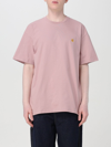 Carhartt Chase Cotton T-shirt In Pink