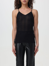 Khaite Black Cotton Ribbed Top In Black