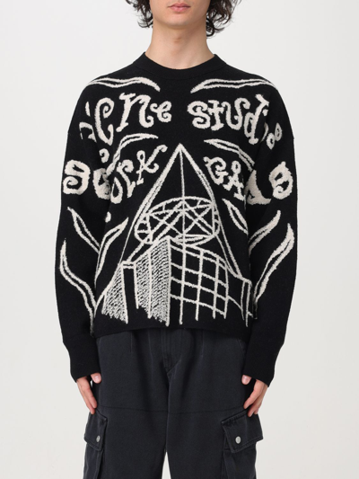 Acne Studios Embroidered Sweater In Black
