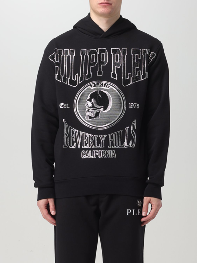 Philipp Plein Crystal-embellished Jersey Hoodie In Black