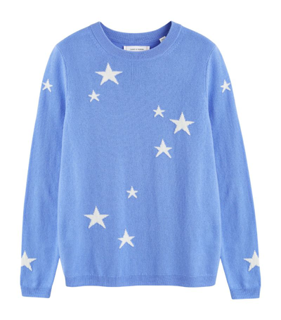 Chinti & Parker Wool-cashmere Star Jumper In Blue